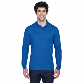 Core 365 88192 Men\'s Pinnacle Performance Long-Sleeve Pique Polo - True Royal