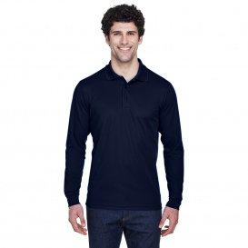 Core 365 88192T Men\'s Tall Pinnacle Performance Long-Sleeve Pique Polo - Classic Navy