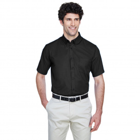 Core 365 88194 Men\'s Optimum Short-Sleeve Twill Shirt - Black