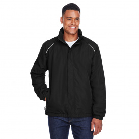 Core 365 88224 Men\'s Profile Fleece-Lined All-Season Jacket - Black