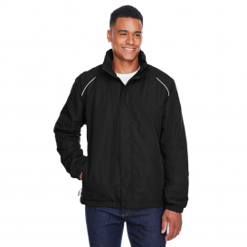 Core 365 88224T Men\'s Tall Profile Fleece-Lined All-Season Jacket - Black