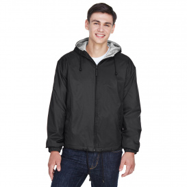 UltraClub 8915 Fleece Lined Hooded Jacket - Black