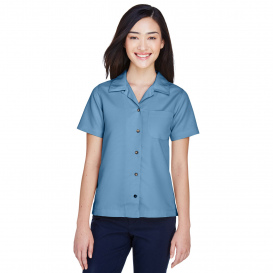 UltraClub 8981 Ladies Cabana Breeze Camp Shirt - Wedgewood