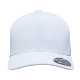 Team 365 ATB100 Flexfit Adult Cool & Dry Mini Pique Performance Cap - White