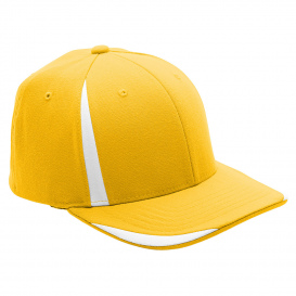 Team 365 ATB102 Flexfit Adult Pro-Formance Front Sweep Cap - Sport Athletic Gold/White