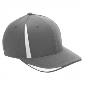 Team 365 ATB102 Flexfit Adult Pro-Formance Front Sweep Cap - Sport Graphite/White