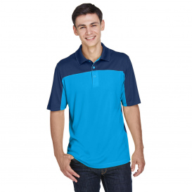 Core 365 CE101 Men\'s Balance Colorblock Performance Pique Polo - Electric Blue/Classic Navy