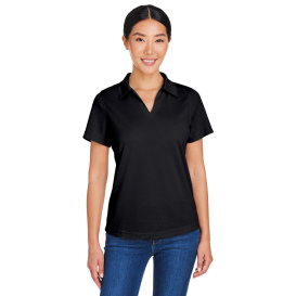 Core 365 CE104W Ladies Market Snag Protect Mesh Polo - Black