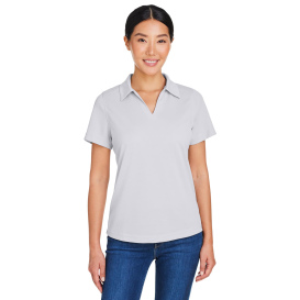 Core 365 CE104W Ladies Market Snag Protect Mesh Polo - Platinum