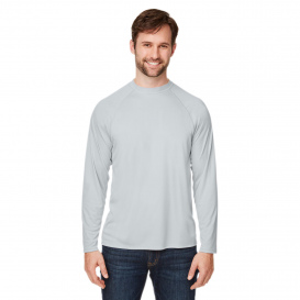 Core 365 CE110 Unisex Ultra UVP Long-Sleeve Raglan T-Shirt - Platinum