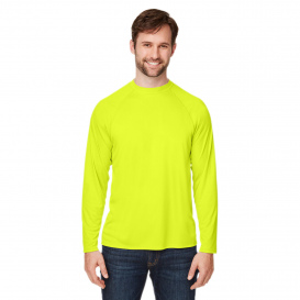 Core 365 CE110 Unisex Ultra UVP Long-Sleeve Raglan T-Shirt - Safety Yellow