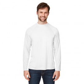 Core 365 CE110 Unisex Ultra UVP Long-Sleeve Raglan T-Shirt - White