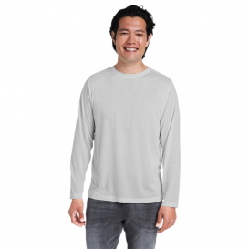 Core 365 CE111L Adult Fusion ChromaSoft Performance Long-Sleeve T-Shirt - Platinum