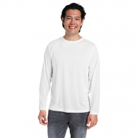 Core 365 CE111L Adult Fusion ChromaSoft Performance Long-Sleeve T-Shirt - White