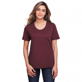 Core 365 CE111W Ladies Fusion ChromaSoft Performance T-Shirt - Burgundy