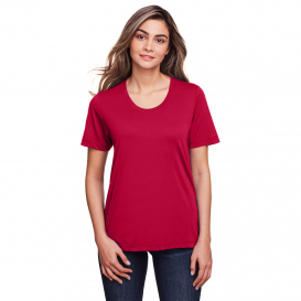 Core 365 CE111W Ladies Fusion ChromaSoft Performance T-Shirt - Classic Red