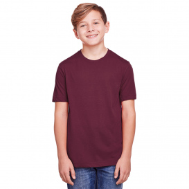 Core 365 CE111Y Youth Fusion ChromaSoft Performance T-Shirt - Burgundy