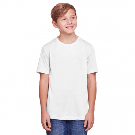 Core 365 CE111Y Youth Fusion ChromaSoft Performance T-Shirt - White