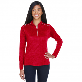 Core 365 CE401W Ladies Kinetic Performance Quarter-Zip - Classic Red/Carbon