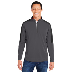 Core 365 CE404 Market Snag Protect Mesh Colorblock Quarter-Zip - Carbon/Black