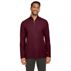 Core 365 CE405 Men\'s Fusion ChromaSoft Pique Quarter-Zip - Burgundy