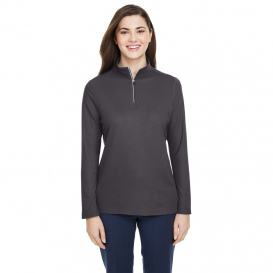 Core 365 CE405W Ladies Fusion ChromaSoft Pique Quarter-Zip - Carbon