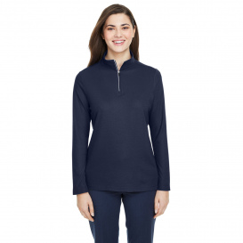 Core 365 CE405W Ladies Fusion ChromaSoft Pique Quarter-Zip - Classic Navy