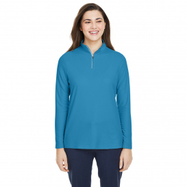 Core 365 CE405W Ladies Fusion ChromaSoft Pique Quarter-Zip - Electric Blue