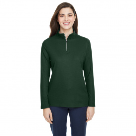 Core 365 CE405W Ladies Fusion ChromaSoft Pique Quarter-Zip - Forest