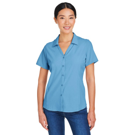 Core 365 CE510W Ladies Ultra UVP Marina Shirt - Columbia Blue