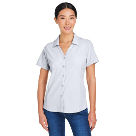 Core 365 CE510W Ladies Ultra UVP Marina Shirt - Platinum