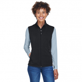 Core 365 CE701W Ladies Cruise Two-Layer Fleece Bonded Soft Shell Vest - Black