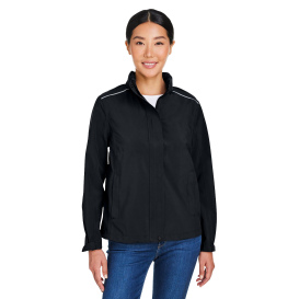 Core 365 CE712W Ladies Packable Rain Jacket - Black