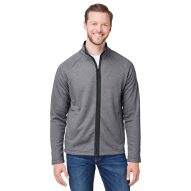 Core 365 CE72 Venture Heathered Stripe Full-Zip - Black/White