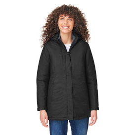 Core 365 CE725W Ladies Inspire 3-in-1 Jacket with Insulated Liner - Black/Carbon