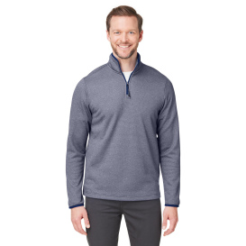 Core 365 CE73 Venture Heathered Stripe Quarter-Zip - Classic Navy/White