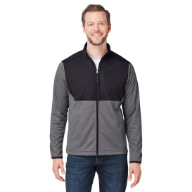 Core 365 CE74 Venture Heathered Stripe Hybrid Jacket - Black/White