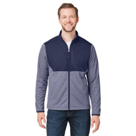 Core 365 CE74 Venture Heathered Stripe Hybrid Jacket - Classic Navy/White