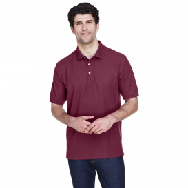 Devon & Jones D100 Men\'s Pima Pique Short Sleeve Polo - Burgundy