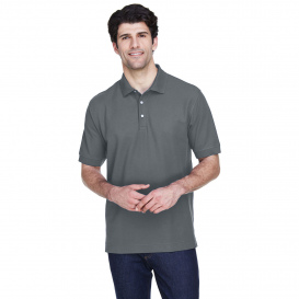 Devon & Jones D100 Men\'s Pima Pique Short Sleeve Polo - Graphite