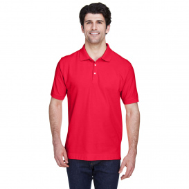 Devon & Jones D100 Men\'s Pima Pique Short Sleeve Polo - Red