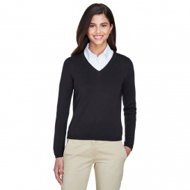 Devon & Jones D475W Ladies V-Neck Sweater - Black