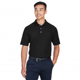 Devon & Jones DG150P Men\'s DRYTEC20 Performance Pocket Polo - Black