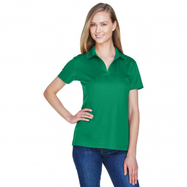 Devon & Jones DG20W CrownLux Performance Ladies Plaited Polo - Kelly Green