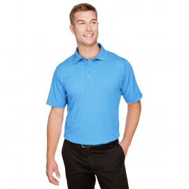 Devon & Jones DG22 CrownLux Performance Address Melange Polo - Ocean Blue Heather