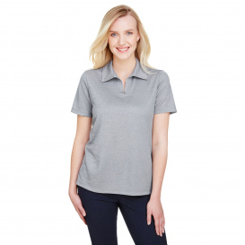 Devon & Jones DG22W CrownLux Performance Ladies Address Melange Polo - Grey Heather