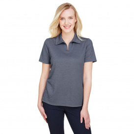 Devon & Jones DG22W CrownLux Performance Ladies Address Melange Polo - Navy Heather