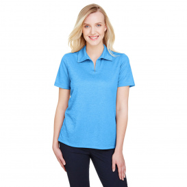 Devon & Jones DG22W CrownLux Performance Ladies Address Melange Polo - Ocean Blue Heather