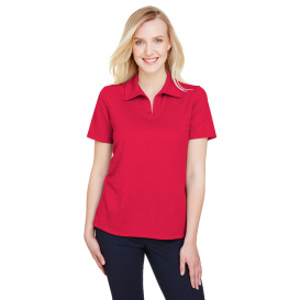 Devon & Jones DG22W CrownLux Performance Ladies Address Melange Polo - Red Heather