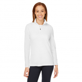 Devon & Jones DG400W New Classics Ladies Performance Quarter-Zip -White